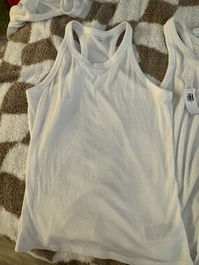 Old Navy Ultralite Girls White Racerback Tank Top 4 pack XL 14-16 NWT